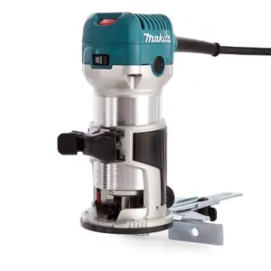 Makita RT0700CX4 240V 1/4" Router Laminate Trimmer +Guide + Plunge Base +Bit Set