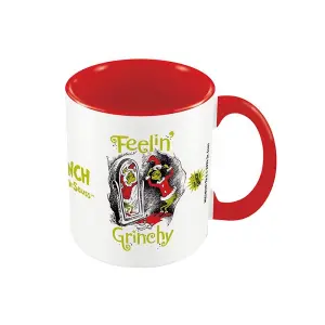 The Grinch Feelin Grinchy Mug White/Red (12cm x 10.5cm x 8.7cm)