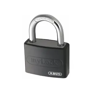 ABUS Mechanical T65AL/40mm My Lock Aluminium Padlock Black Keyed Alike 6401