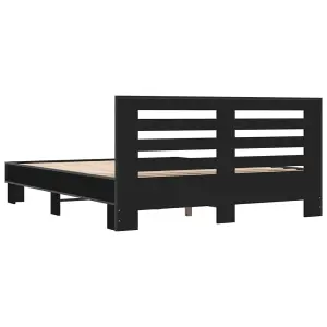 Berkfield Bed Frame without Mattress Black 150x200 cm King Size