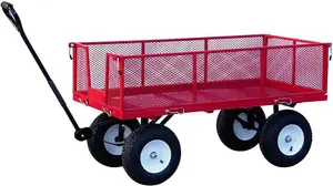 LiftMate Heavy Duty Garden Trolley Cart Wagon Truck with Folding Sides, 350kg Capacity