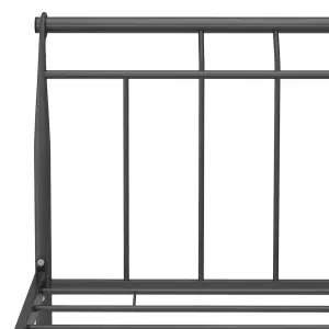 Berkfield Bed Frame Black Metal 140x200 cm