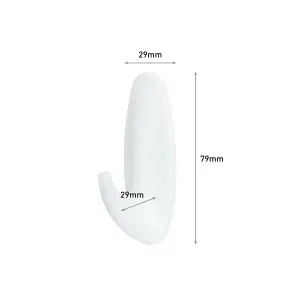 3M Command Designer Medium White Bath Hook (Holds)1.3kg, Pack of 2