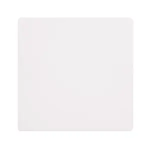 White Metal Screwless Plate 1 Gang Blank Plate - SE Home