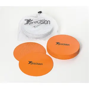 20 PACK 19.5cm ORANGE Flat Rubber Pitch Marker Discs - Ultra Slim Outdoor Sports