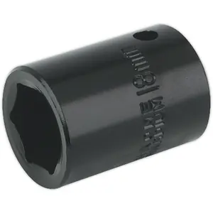 Durable 18mm Forged Impact Socket - 1/2 Inch Square Drive for Air Wrenches