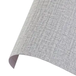 Grey Self Adhesive Plain Effect Wallpaper,Thick Vinyl Embossed Film Wallpaper Roll, Peel & Stick Wall Covering Paper 4.5m²