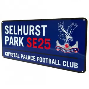 Crystal Palace FC Metal Plaque Royal Blue/White/Red (One Size)