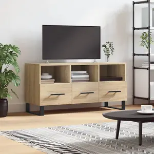 Berkfield TV Cabinet Sonoma Oak 102x36x50 cm Engineered Wood