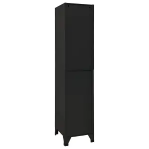 Berkfield Locker Cabinet Black 38x45x180 cm Steel