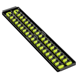 Ernst 8462HV 3/8" Socket Boss Storage Organiser Rail 2-Rail Twist Lock 18" HIVIZ