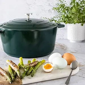 MasterClass Cast Aluminium 28cm Casserole Dish, Hunter Green