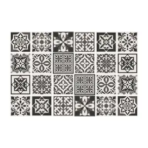 24 Pieces 15x15cm Ethor Dark Grey Mediterranean Tile Stickers