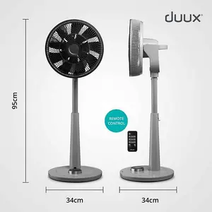 DUUX DXCF09UK Whisper quiet Fan with 26 Speeds and Remote, Grey