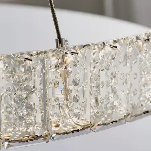 Callisto Chrome Effect and Crystal (K5) Glass LED Ceiling Pendant