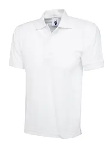 Uneek - Unisex Poloshirt - Reactive Dyed - White - Size XS