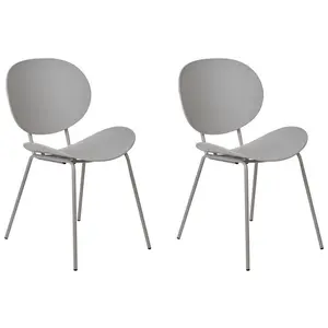 Lakra Dining Chair (Set of 2) Light Grey