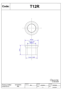 McAlpine T12R 1" to 1"/28mm Rubber Reducer