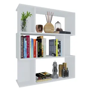 Berkfield Book Cabinet/Room Divider White 80x24x96 cm Engineered Wood