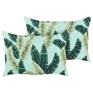 Set of 2 Outdoor Cushions BOISSANO Green