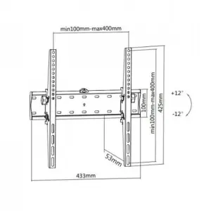 iTech Mount 32" to 55" Tilt TV Wall Mount Bracket