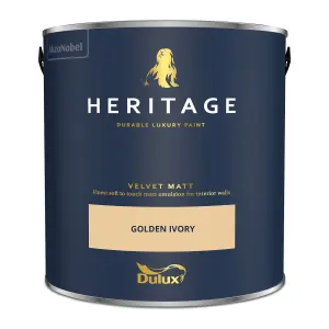 Dulux Trade Heritage Golden Ivory Velvet matt Wall paint, 2.5L