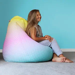 rucomfy Printed Indoor Mermaid Extra Large Classic Beanbag