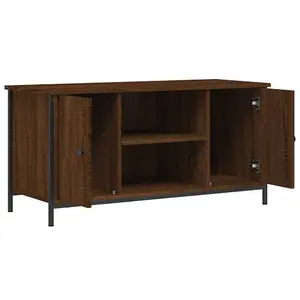 Berkfield TV Cabinet Brown Oak 100x40x50 cm Engineered Wood