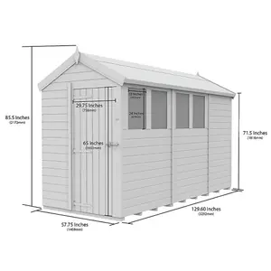 DIY Sheds 5x11 Apex Shed - Single Door Without Windows