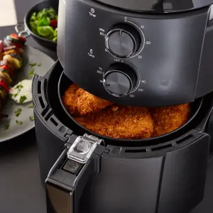 Swan Stealth Manual Air Fryer Black