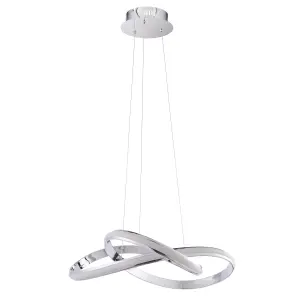 Anson Lighting Carra Chrome Integrated LED Ceiling Pendant