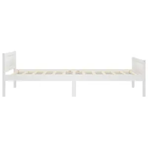 Berkfield Bed Frame Solid Pinewood White 100x200 cm