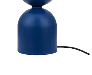 GoodHome Winterton Round globe Straight Matt Blue Paint effect Table lamp