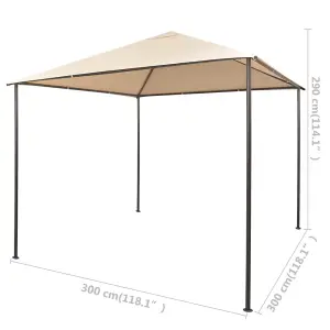 Berkfield Gazebo Pavilion Tent Canopy 3x3 m Steel Beige