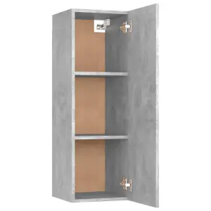 Berkfield TV Cabinets 2 pcs Concrete Grey 30.5x30x90 cm Engineered Wood