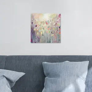 Butterfly Dance by Michaela Nessim - Wrapped Canvas Painting 30cm H x 30cm W x 4cm D