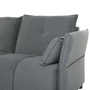 Corner Sofa TOMRA Dark Grey Fabric Right Hand