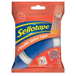 Sellotape Double Sided Tape for Everyday Use with Easy Peel 12mmx33m, 12pk