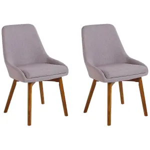 Set of 2 Dining Chairs MELFORT Taupe