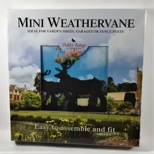 Mini Stag Weathervane - Steel - L38 x W38 x H54 cm - Black