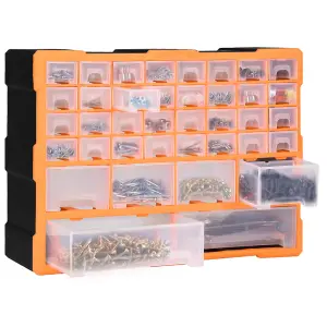 Berkfield Multi-drawer Organiser with 40 Drawers 52x16x37.5 cm