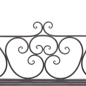 Berkfield Garden Bench 132 cm Steel Antique Brown