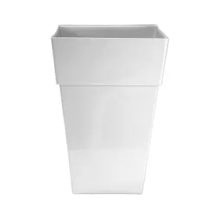 simpa 2PC Moda Milano 28L White Plastic Planters.