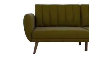 Brittany Sofa Bed in Green Fabric