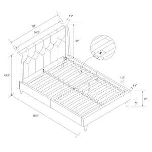 NG Her Majesty Bed Green, Double