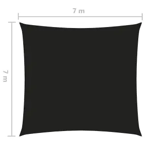 Berkfield Sunshade Sail Oxford Fabric Square 7x7 m Black