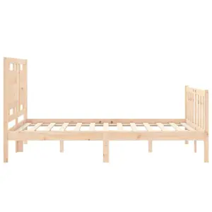 Berkfield Bed Frame with Headboard 120x200 cm Solid Wood