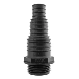 male multi-step hosetail for pond pumps/filters fits 20-25-32mm pipe,1" bsp male thread  measures 33.3mm across