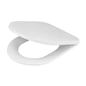 GoodHome Tanaro White D-shaped Soft close Toilet seat