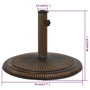 Guenther 9.38kg Cast Iron Free Standing Umbrella Base Bronze